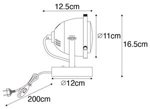 Industriální stolní lampa černá 18 cm - Emado