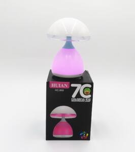 HJ Přenosná barevná stolní USB nabíjecí LED lampička žampion