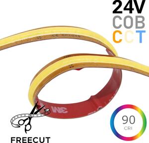 LED pásek CCT FREECUT COB, 1800-4000K, 24V, 15W/m, CRI90, IP20