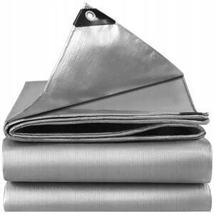 Gardlov 24652 Krycí plachta krycí s kovovými oky 120g/m2, 3 x 4 m, stíbrná