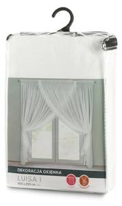 ZÁCLONA NA PÁSCE LUISA 400X250 CM BÍLÁ