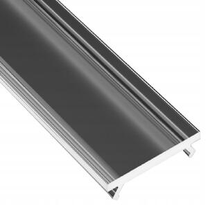 Stínidlo pro LED profil typu X, průhledné, 2m, průhledný kryt Lumines