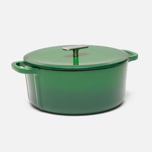 Fabini Smaltovaný litinový kastrol s poklicí Ø 26 cm (6 l), zelený
