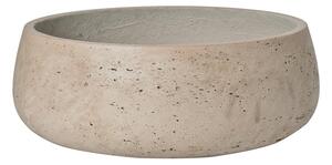 Pottery Pots Venkovní květináč kulatý Eileen XL, Grey Washed (barva šedobéžová), kolekce Rough, materiál Fiberclay, průměr 39 cm x v 14,5 cm, objem cca 13 l