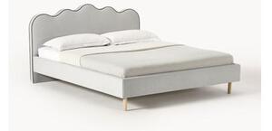 Čalouněná postel s vlnitým čelem Romy