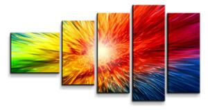 Sablio Obraz - 5-dílný Barevná exploze - 100x60 cm