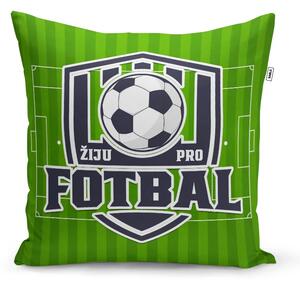 Sablio Polštář Žiju pro fotbal: 40x40 cm