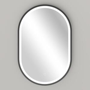 Cerano - koupelnovÃ© led zrcadlo alto, kovovÃ½ rÃ¡m - ÄernÃ¡ matnÃ¡ - 40x60 cm