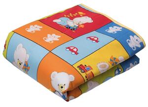 Dětská hrací deka KLASIK medvídek patch pestrá 135 x 135 cm