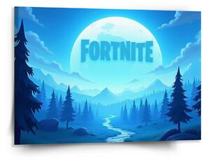 Sablio Obraz FORTNITE Modré údolí s měsícem - 150x110 cm