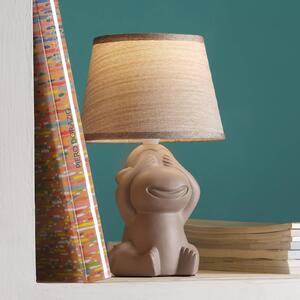 Stolní lampa Monkey, hnědá, keramika, výška 28 cm, E14