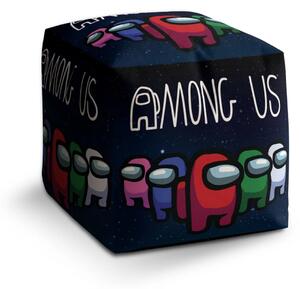 Sablio Taburet Cube AMONG US ve vesmíru - 40x40x40 cm