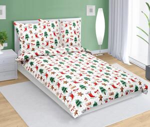 Bellatex Povlečení bavlněné Vánoce 140x200, 70x90 cm Perníček