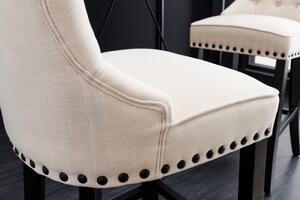 Barová židle CASTLE béžová strukturovaná látka skladem