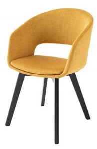 Židle NORDIC STAR tmavě žlutá strukturovaná látka Nábytek | Jídelní prostory | Jídelní židle | Všechny jídelní židle