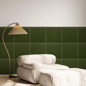 Sametový čalouněný panel - Čtverec - 30x30cm Farba: Khakizelená