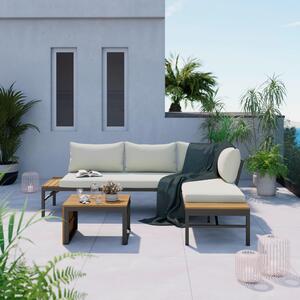 TERASOVÁ SEDACÍ SOUPRAVA dřevo, kov, textil Ambia Garden