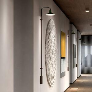 Nástěnné svítidlo Bover LED Platet A/06, černá/olivově šedá, 154 cm