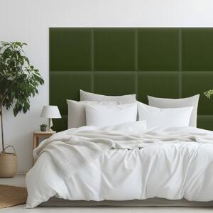 Sametový čalouněný panel - Čtverec - 50x50cm Farba: Khakizelená