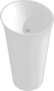 Mexen Nilda, volně stojící umyvadlo z konglomerátu 52x52x86 cm, bílá matná, 26555200