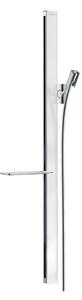 Hansgrohe Unica, sprchová tyč E 900 mm se sprchovou hadicí Isiflex 1600 mm, bílá/chromová, HAN-27640400