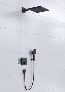 Hansgrohe Raindance E, sprchový systém pro podomítkovou instalaci s termostatem Select, matná černá, HAN-27939670