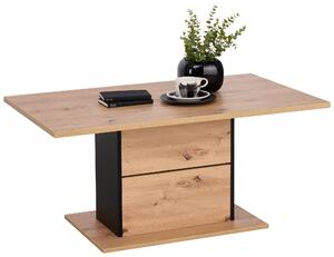 KONFERENČNÍ STOLEK, černá, dub artisan, kompozitní dřevo, 110/65/50 cm Hom`in - Konferenční stolky