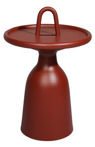 Mindo Hliníkový odkládací stolek Mindo 104, kulatý 40x60,5 cm, barva Off White