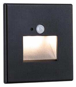 PAULMANN LED vestavné svítidlo do zdi Edge Quadro hranaté 80x80x42mm 1,2W 230V 2700K černá