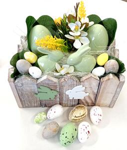 Velikonoční dřevěná ohrádka s králiky /z