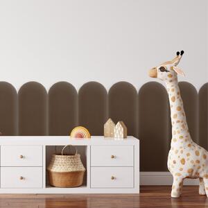 Sametový čalouněný panel - Oblouk - 20x60cm Farba: Hnědá