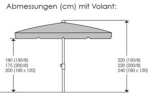 SLUNEČNÍK 150/220/150 cm - Online Only zastínění, Online Only