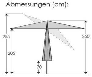 SLUNEČNÍK 200/250/300 cm - Online Only zastínění, Online Only