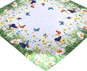 Vzorovaný ubrus na stůl SPRING BUTTERFLY 85x85 cm Mybesthome
