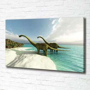 Foto obraz canvas Dinozaury na pláži oc-19541737