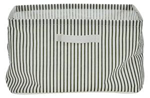 Úložný textilní koš Thin Green Stripes