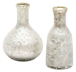 Set dvou stříbrných váz Kave Home Deila 13 cm