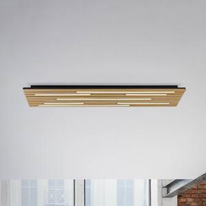 Q-Smart-Home Paul Neuhaus Smart LED stropní svítidlo Q-Acoustic wood 115 x 31cm, stmívatelný, Světlé dřevo, Obývací pokoj / jídelna, Dřevo, Moderní