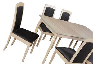 Drewmix Jídelní stůl ALBA 5 + deska stolu ořech světlý, nohy stolu orech světlý