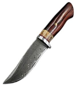 KnifeBoss lovecký damaškový nůž Elk Rosewood VG-10