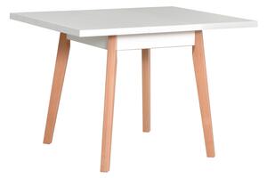 Jídelní stůl OSLO 1 L + deska stolu sonoma, podstava stolu grafit, nohy stolu bílá