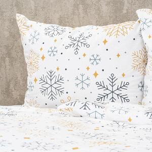 Flanelové povlečení Frosty snowflakes, 140 x 220 cm, 70 x 90 cm