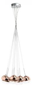 ASTRAL závěsná měděné sklo/čiré sklo 230V/12V G4 10x20W - RED - DESIGN RENDL