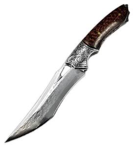 KnifeBoss lovecký damaškový nůž Talon Snakewood VG-10