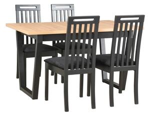 Jídelní stůl IKON 2 + deska stolu ořech světlý, nohy stolu / podstava černá