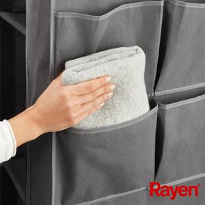 Šedá látková šatní skříň 105x161 cm – Rayen