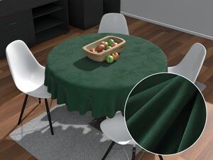 Biante Velký sametový kulatý ubrus Velvet Premium SVP-012 Zelený Ø 160 cm