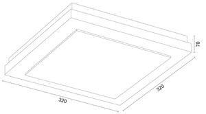 Argon 7268 - Stropní svítidlo TABOR 2xE27/15W/230V 32x32 cm terakotová