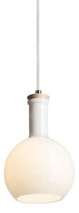 PULIRE RD závěsná opálové sklo/dřevo/chrom 230V E14 28W - RED - DESIGN RENDL