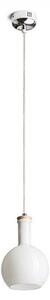 PULIRE RD závěsná opálové sklo/dřevo/chrom 230V E14 28W - RED - DESIGN RENDL